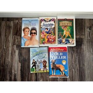 Vintage Walt Disney vhs tape lot + wizard of oz dvd collection